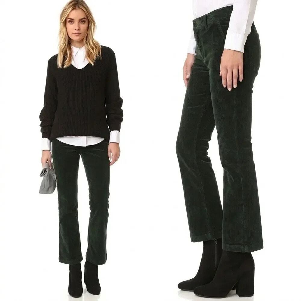 NWT Trave Sloan Green River Slim Bootcut Corduroy Pants 28 Deadstock Sample 70s
